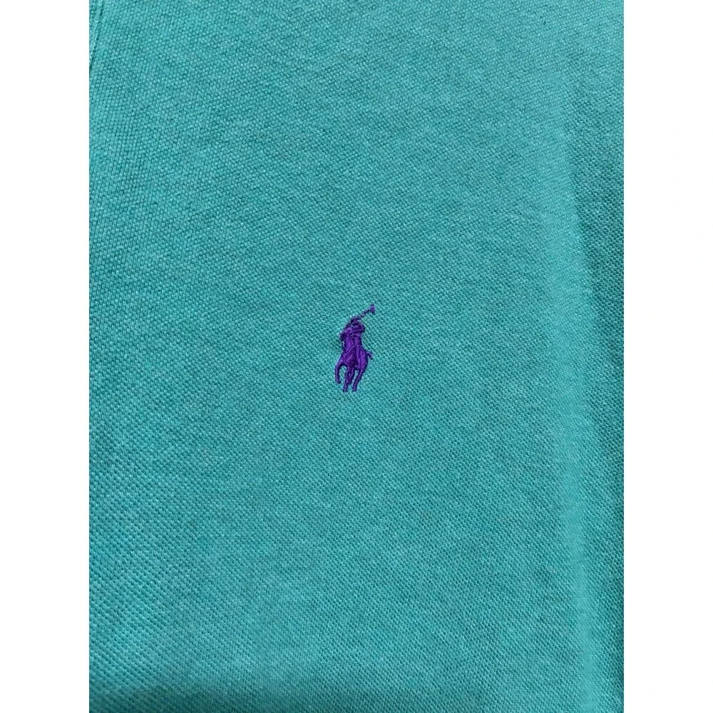 Polo Ralph Lauren Teal With Purple Logo 2XL Short Sleeve Cotton Polo Casual